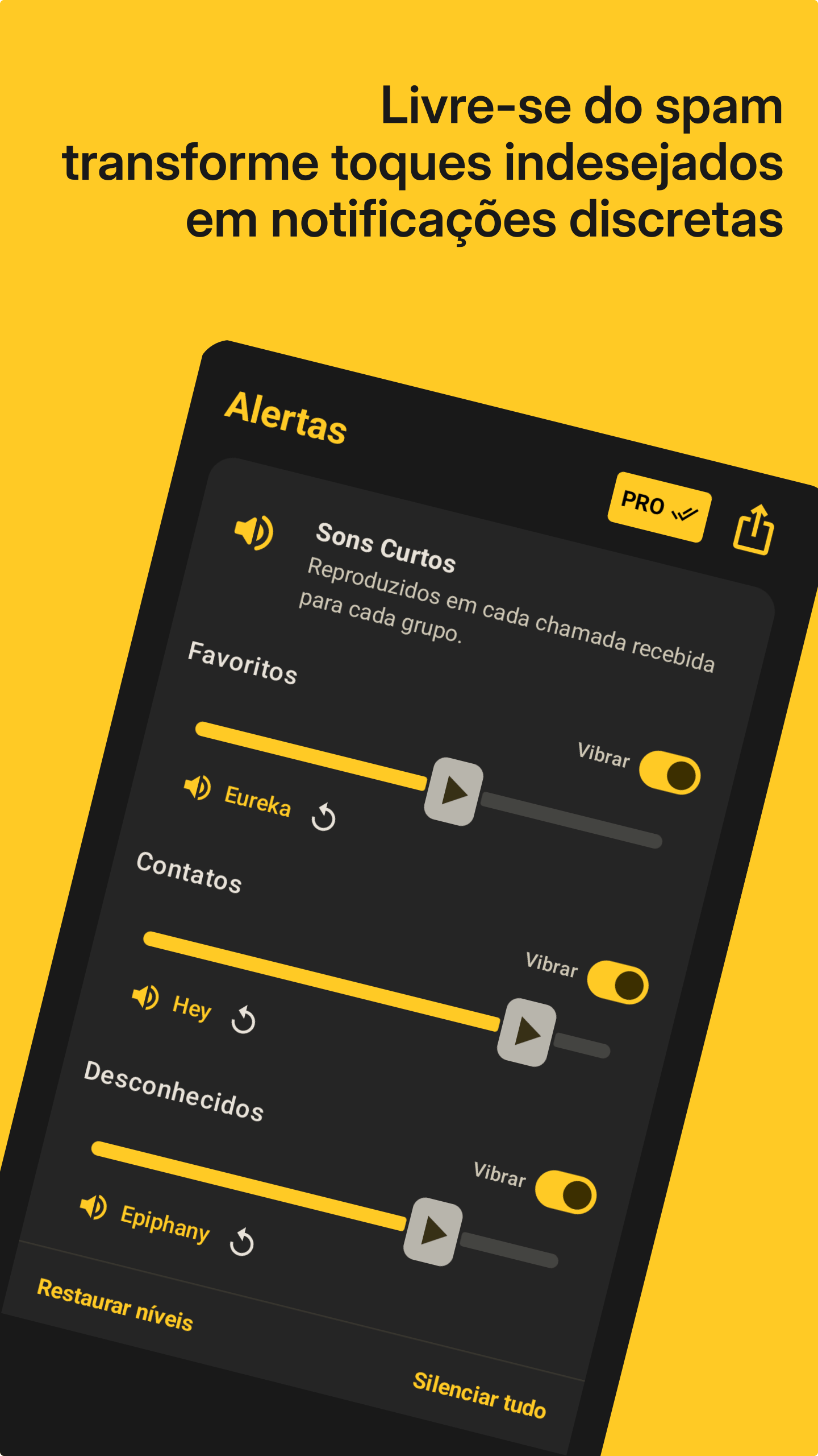 Tela de Alertas do Blocker
